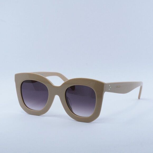 NEW CELINE CL4005FN 57Z BEIGE/SMOKE SUNGLASSES - Picture 1 of 11